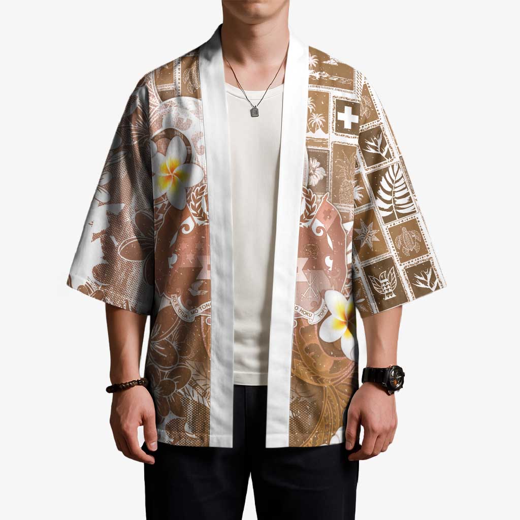 Tonga Christmas Kimono Kilisimasi Fiefia Retro Style Brown LT05 - Polynesian Pride