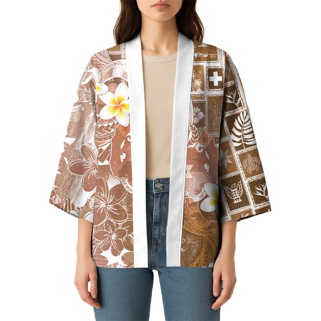 Tonga Christmas Kimono Kilisimasi Fiefia Retro Style Brown LT05 - Polynesian Pride