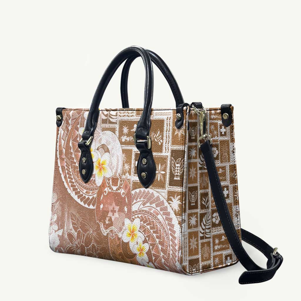 Tonga Christmas Leather Bag Kilisimasi Fiefia Retro Style Brown LT05 Brown - Polynesian Pride