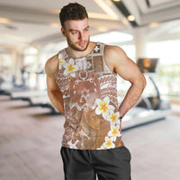 Tonga Christmas Men Tank Top Kilisimasi Fiefia Retro Style Brown LT05 Brown - Polynesian Pride