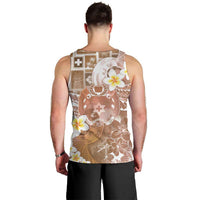 Tonga Christmas Men Tank Top Kilisimasi Fiefia Retro Style Brown LT05 - Polynesian Pride