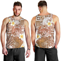 Tonga Christmas Men Tank Top Kilisimasi Fiefia Retro Style Brown LT05 - Polynesian Pride