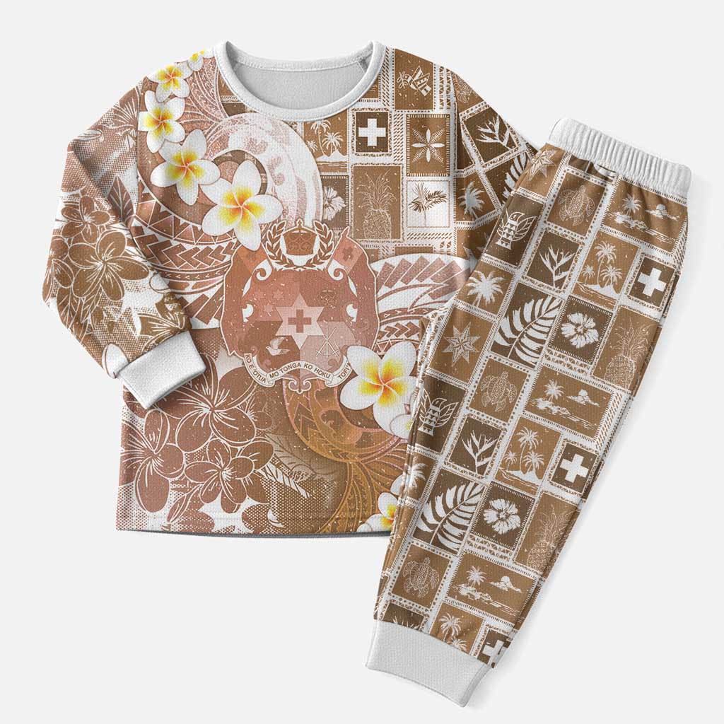 Tonga Christmas Pajama Set Kilisimasi Fiefia Retro Style Brown LT05 Men Brown - Polynesian Pride