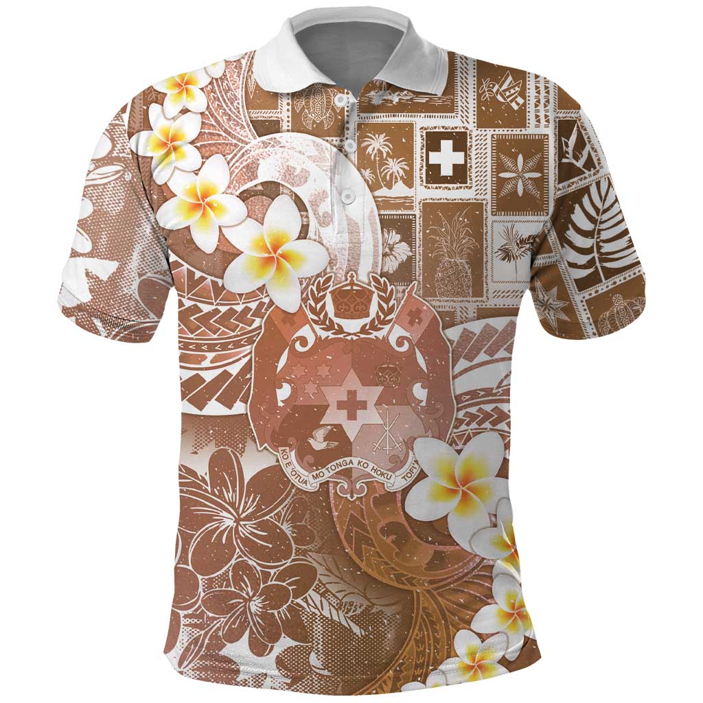 Tonga Christmas Polo Shirt Kilisimasi Fiefia Retro Style Brown LT05 Brown - Polynesian Pride