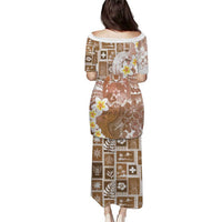 Tonga Christmas Puletasi Kilisimasi Fiefia Retro Style Brown LT05 - Polynesian Pride