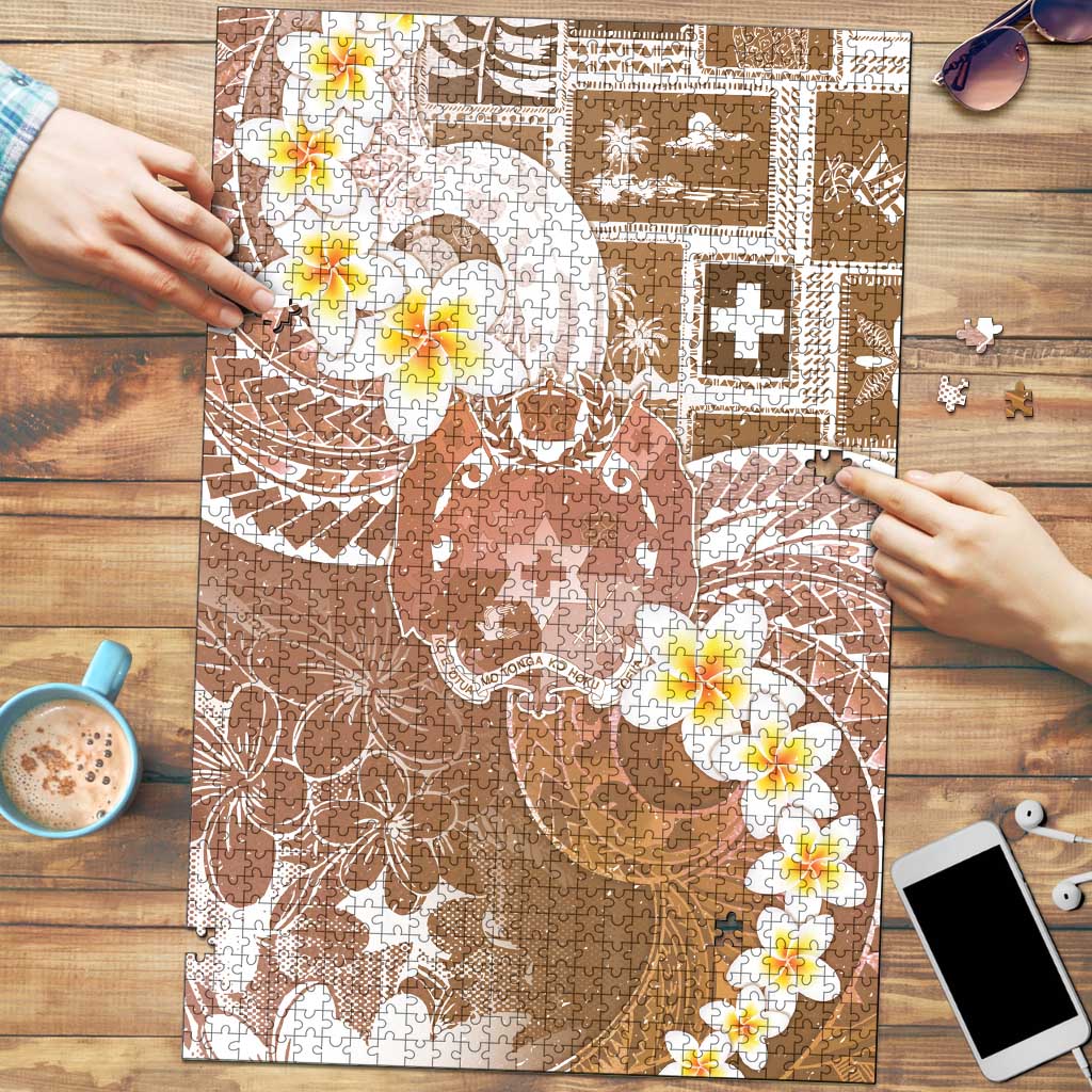 Tonga Christmas Puzzle Kilisimasi Fiefia Retro Style Brown LT05 Brown - Polynesian Pride