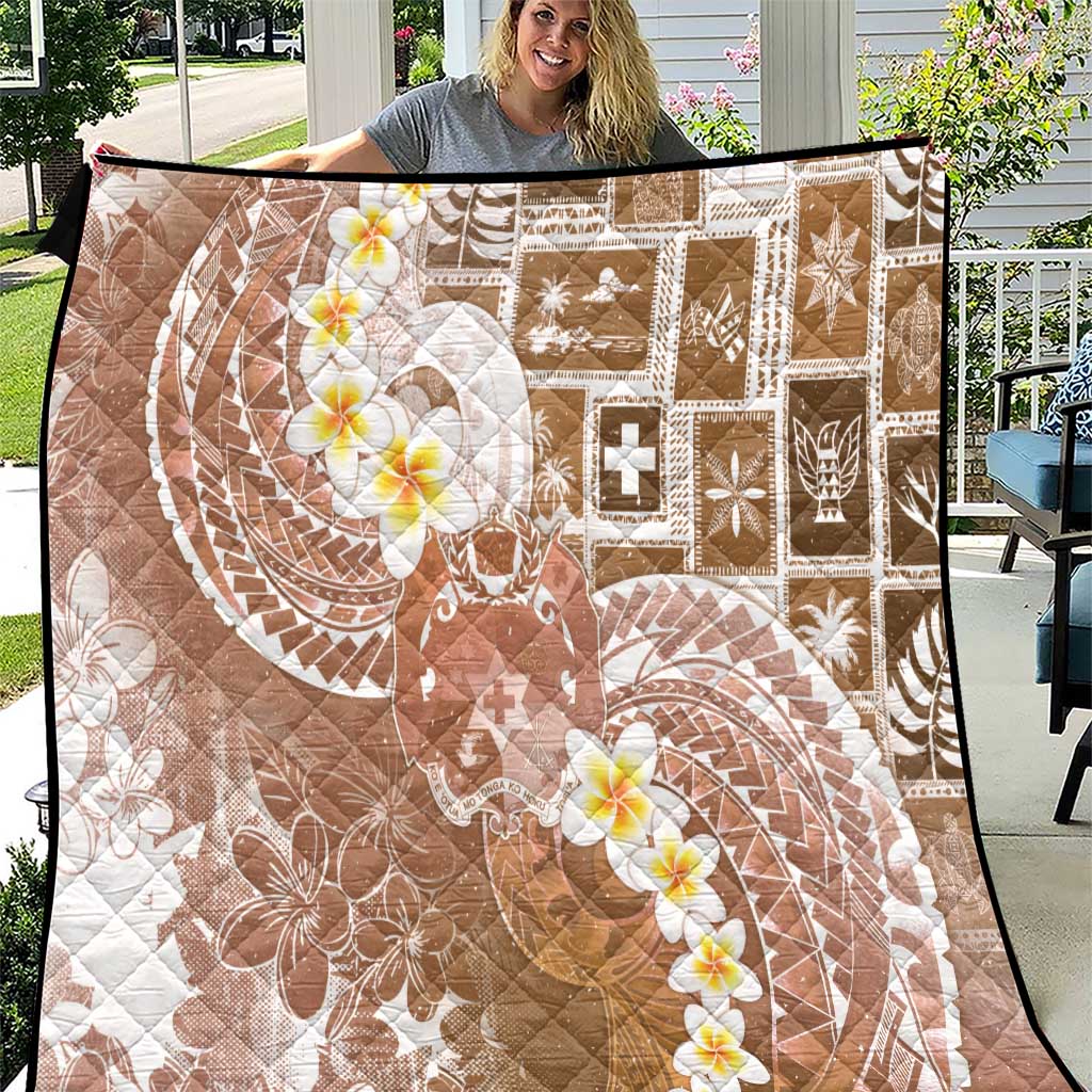 Tonga Christmas Quilt Kilisimasi Fiefia Retro Style Brown LT05 Brown - Polynesian Pride