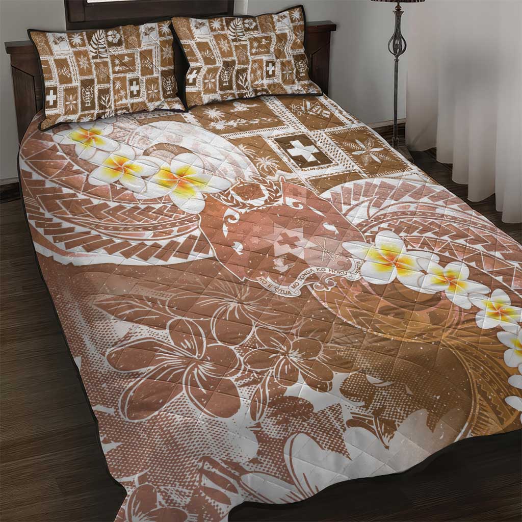 Tonga Christmas Quilt Bed Set Kilisimasi Fiefia Retro Style Brown LT05 Brown - Polynesian Pride