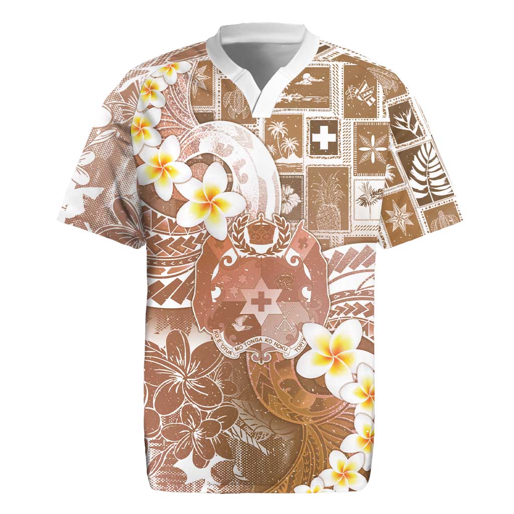 Tonga Christmas Rugby Jersey Kilisimasi Fiefia Retro Style Brown LT05 Brown - Polynesian Pride