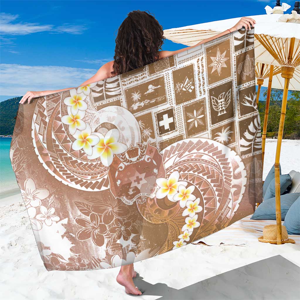 Tonga Christmas Sarong Kilisimasi Fiefia Retro Style Brown LT05 One Size 44 x 66 inches Brown - Polynesian Pride