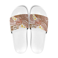 Tonga Christmas Slide Sandals Kilisimasi Fiefia Retro Style Brown LT05 Brown - Polynesian Pride