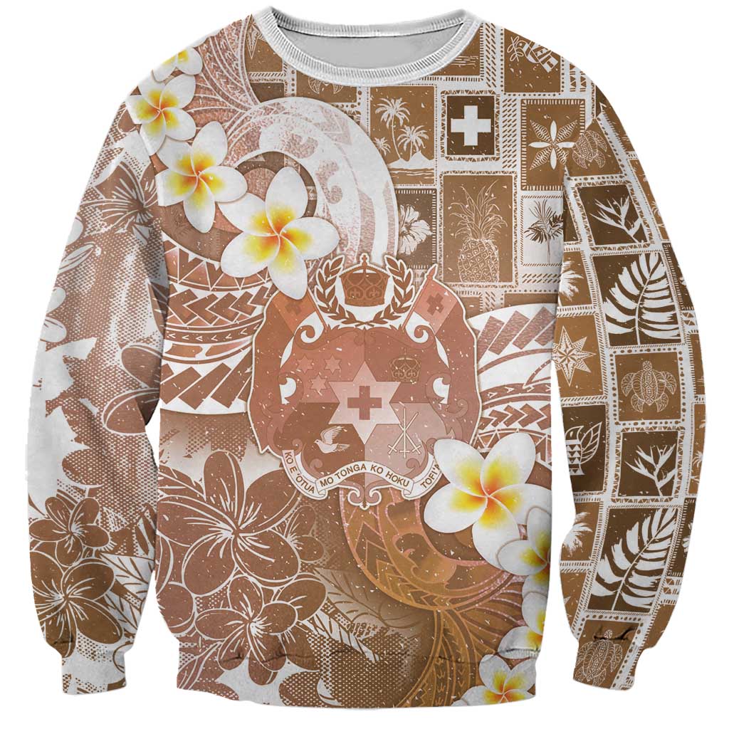 Tonga Christmas Sweatshirt Kilisimasi Fiefia Retro Style Brown LT05 Unisex Brown - Polynesian Pride