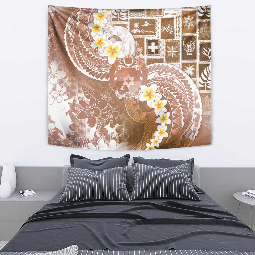 Tonga Christmas Tapestry Kilisimasi Fiefia Retro Style Brown LT05 - Polynesian Pride