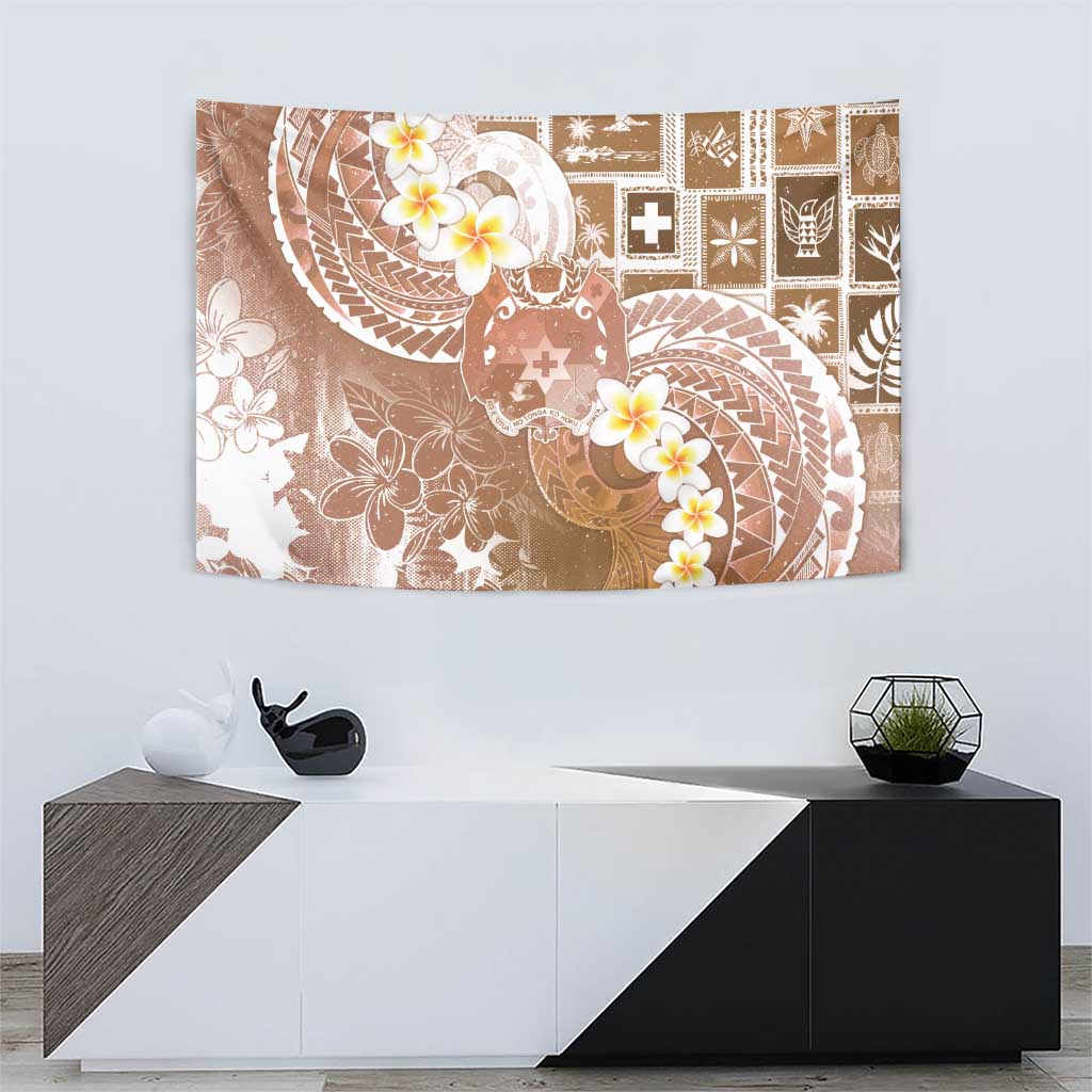 Tonga Christmas Tapestry Kilisimasi Fiefia Retro Style Brown LT05 - Polynesian Pride