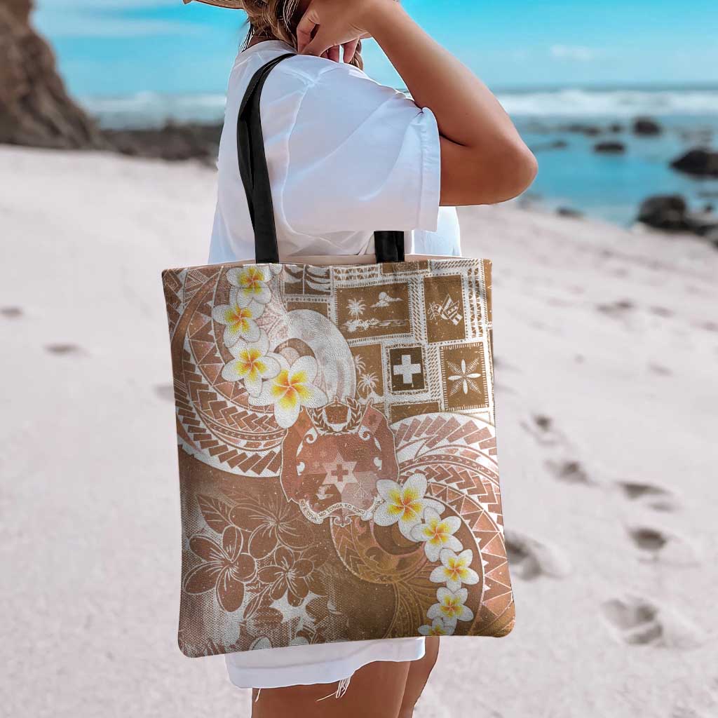 Tonga Christmas Tote Bag Kilisimasi Fiefia Retro Style Brown LT05 - Polynesian Pride
