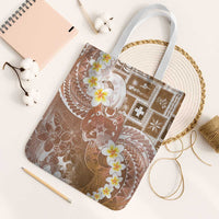 Tonga Christmas Tote Bag Kilisimasi Fiefia Retro Style Brown LT05 White Strap One Size Brown - Polynesian Pride