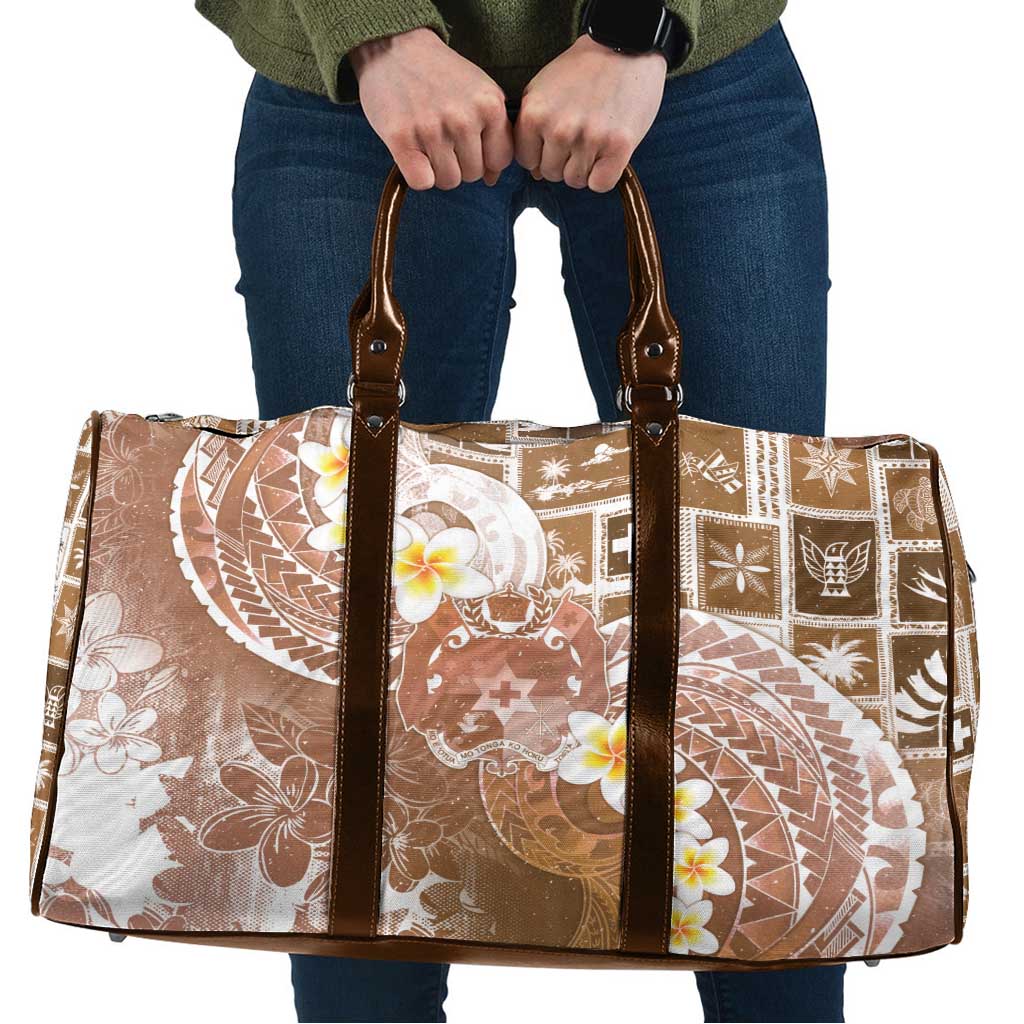 Tonga Christmas Travel Bag Kilisimasi Fiefia Retro Style Brown LT05 Brown - Polynesian Pride