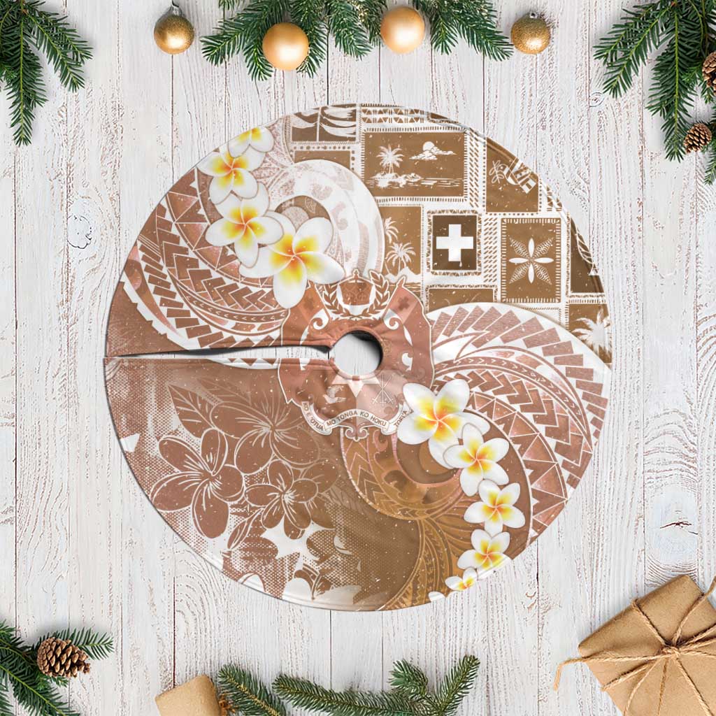 Tonga Christmas Tree Skirt Kilisimasi Fiefia Retro Style Brown LT05 Casual Brown - Polynesian Pride