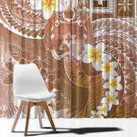 Tonga Christmas Window Curtain Kilisimasi Fiefia Retro Style Brown LT05 - Polynesian Pride