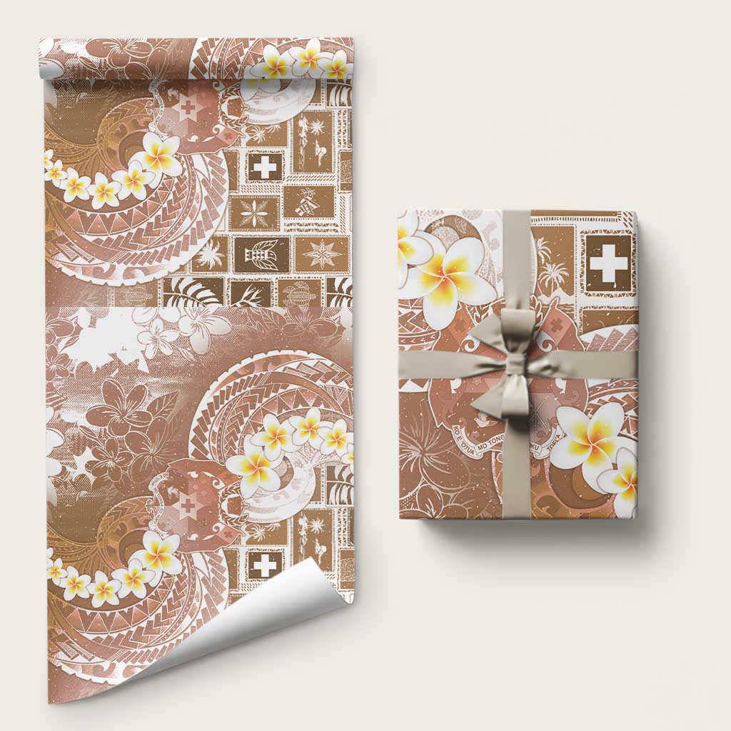Tonga Christmas Wrapping Paper Kilisimasi Fiefia Retro Style Brown LT05 58" × 23" Brown - Polynesian Pride