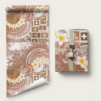 Tonga Christmas Wrapping Paper Kilisimasi Fiefia Retro Style Brown LT05 58" × 23" Brown - Polynesian Pride
