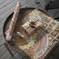 Tonga Christmas Wrapping Paper Kilisimasi Fiefia Retro Style Brown LT05 - Polynesian Pride