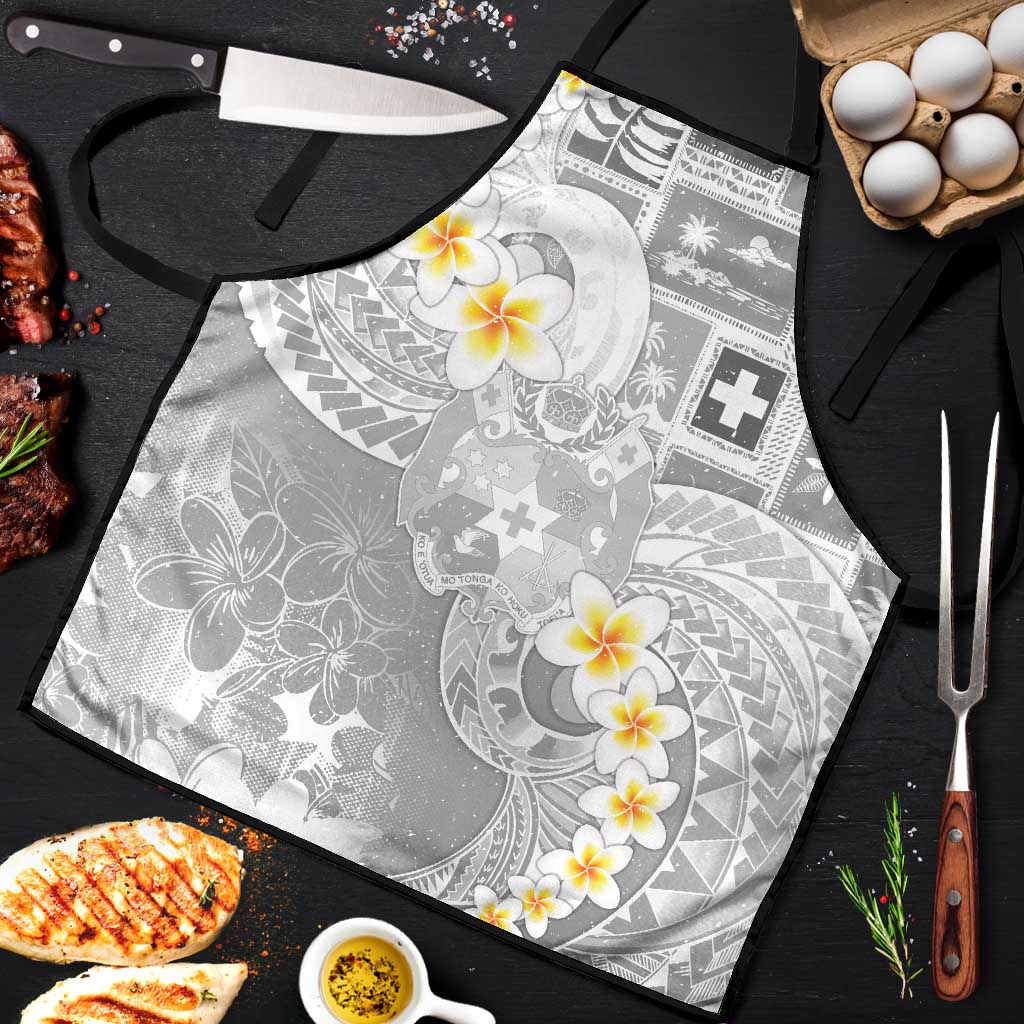 Tonga Christmas Apron Kilisimasi Fiefia Retro Style White LT05 White - Polynesian Pride