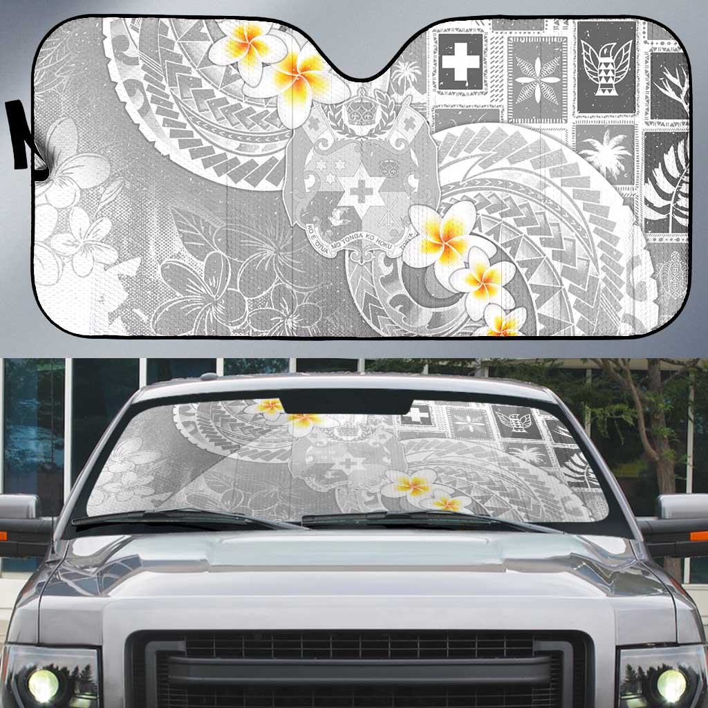 Tonga Christmas Auto Sun Shade Kilisimasi Fiefia Retro Style White LT05 White - Polynesian Pride