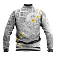 Tonga Christmas Baseball Jacket Kilisimasi Fiefia Retro Style White LT05 - Polynesian Pride