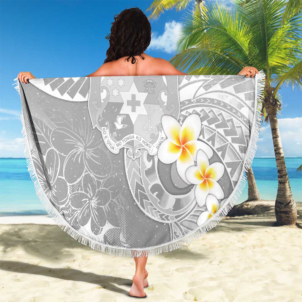 Tonga Christmas Beach Blanket Kilisimasi Fiefia Retro Style White LT05 - Polynesian Pride