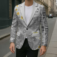 Tonga Christmas Blazer Kilisimasi Fiefia Retro Style White LT05 - Polynesian Pride