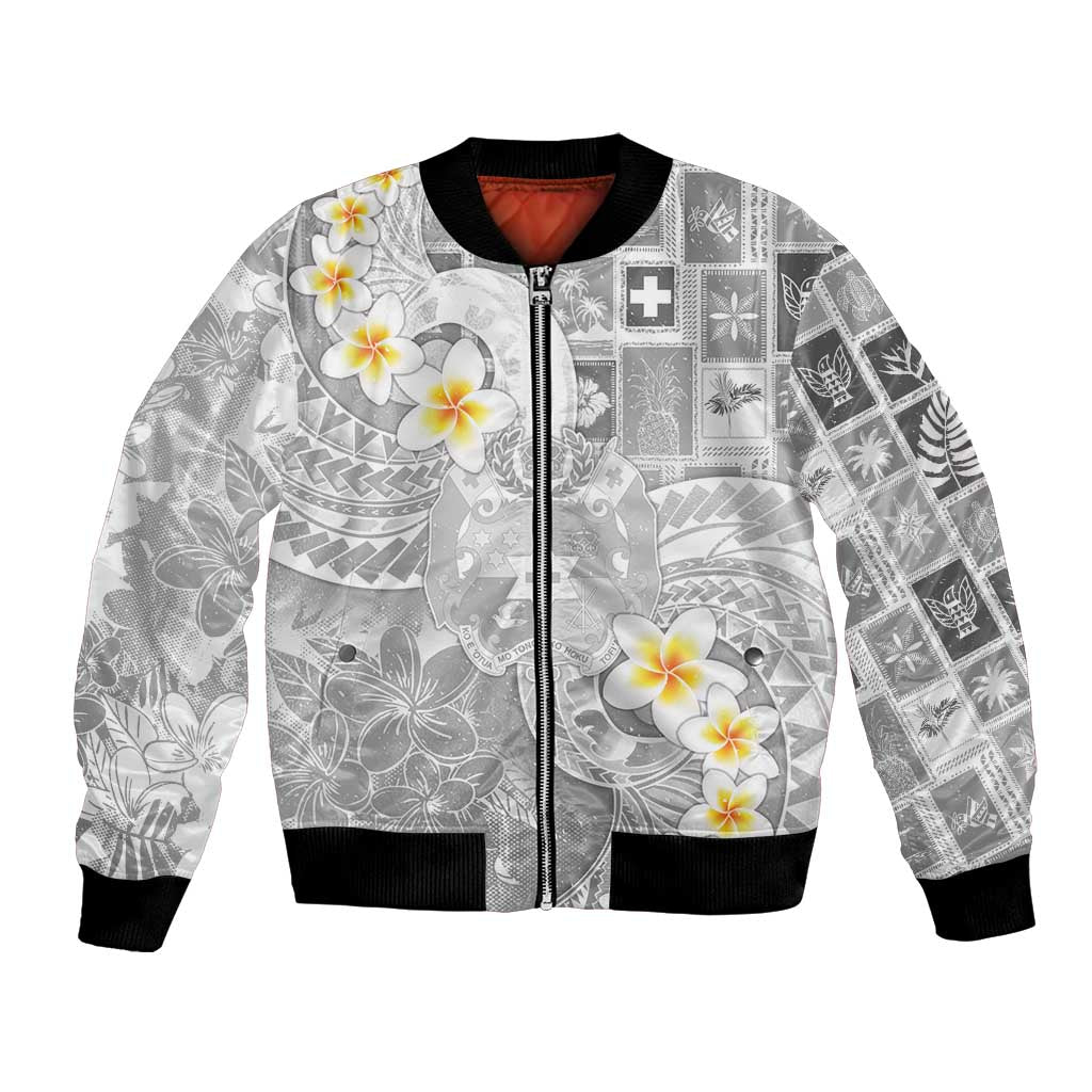 Tonga Christmas Bomber Jacket Kilisimasi Fiefia Retro Style White LT05 Unisex White - Polynesian Pride