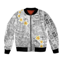 Tonga Christmas Bomber Jacket Kilisimasi Fiefia Retro Style White LT05 Unisex White - Polynesian Pride