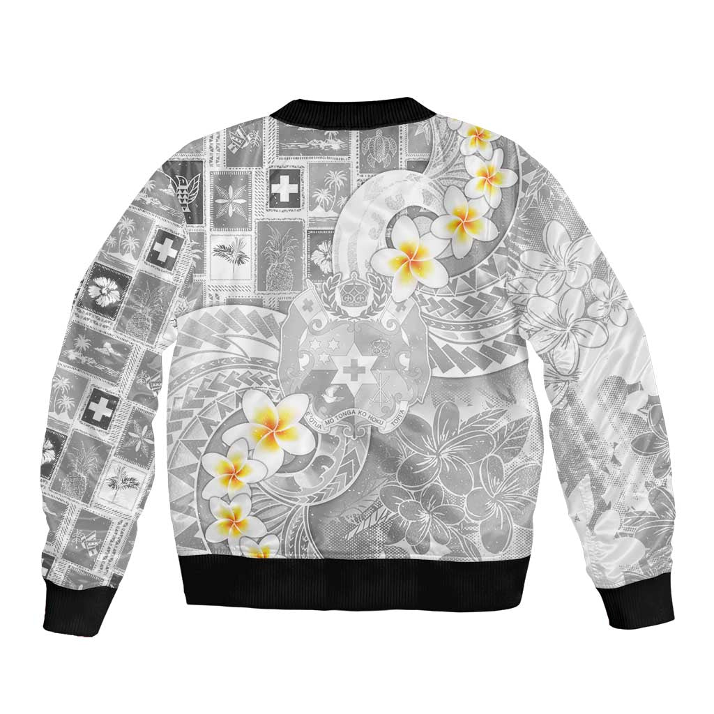 Tonga Christmas Bomber Jacket Kilisimasi Fiefia Retro Style White LT05 - Polynesian Pride