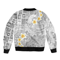 Tonga Christmas Bomber Jacket Kilisimasi Fiefia Retro Style White LT05 - Polynesian Pride