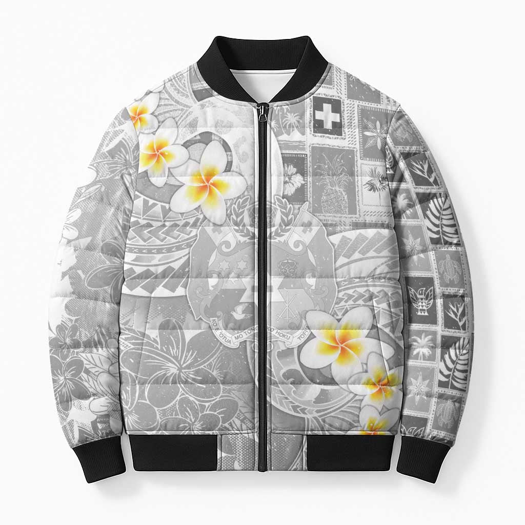 Tonga Christmas Bomber Puffer Jacket Kilisimasi Fiefia Retro Style White LT05 Unisex White - Polynesian Pride
