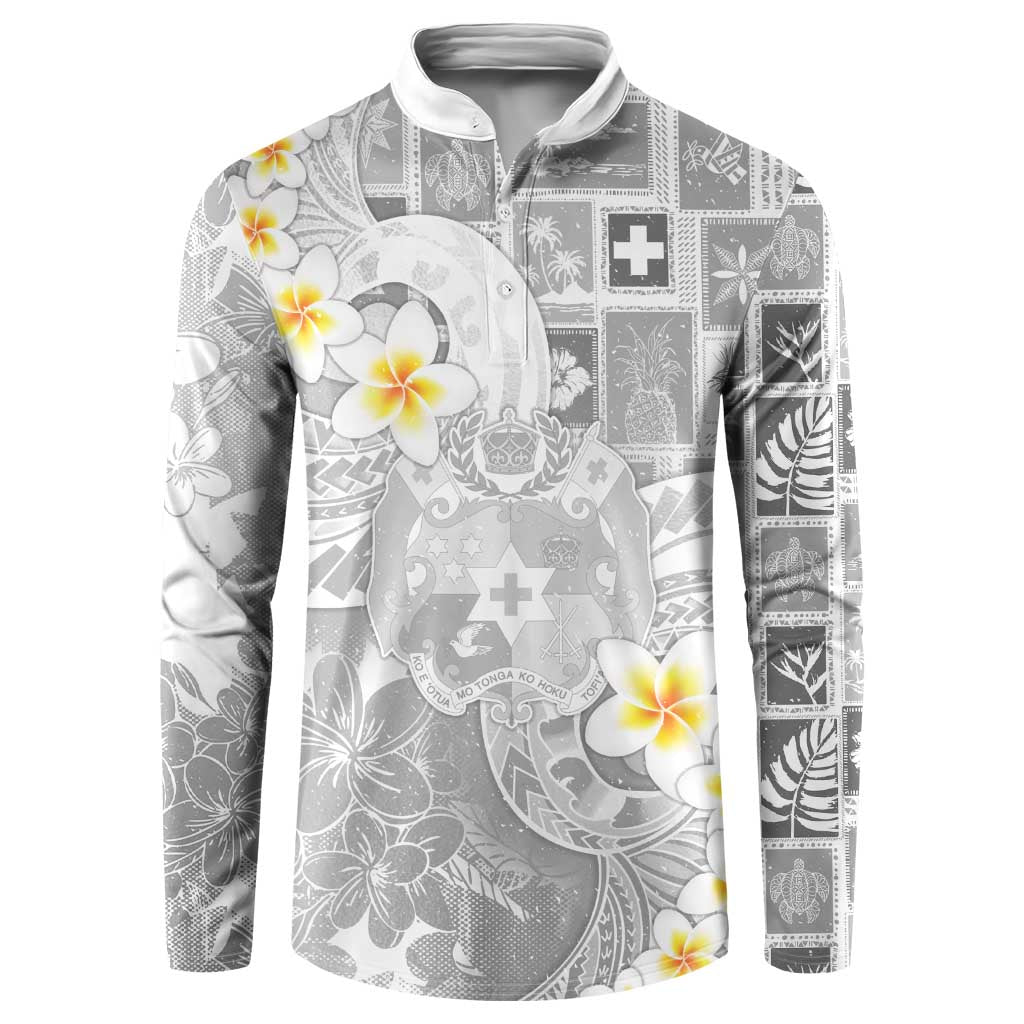 Tonga Christmas Button Sweatshirt Kilisimasi Fiefia Retro Style White LT05 White - Polynesian Pride
