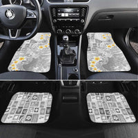 Tonga Christmas Car Mats Kilisimasi Fiefia Retro Style White LT05 Set 4pcs White - Polynesian Pride