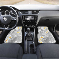 Tonga Christmas Car Mats Kilisimasi Fiefia Retro Style White LT05 Set 2pcs - Front White - Polynesian Pride