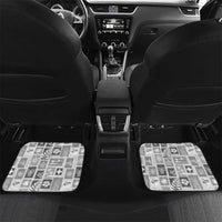 Tonga Christmas Car Mats Kilisimasi Fiefia Retro Style White LT05 Set 2pcs - Back White - Polynesian Pride