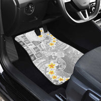 Tonga Christmas Car Mats Kilisimasi Fiefia Retro Style White LT05 - Polynesian Pride