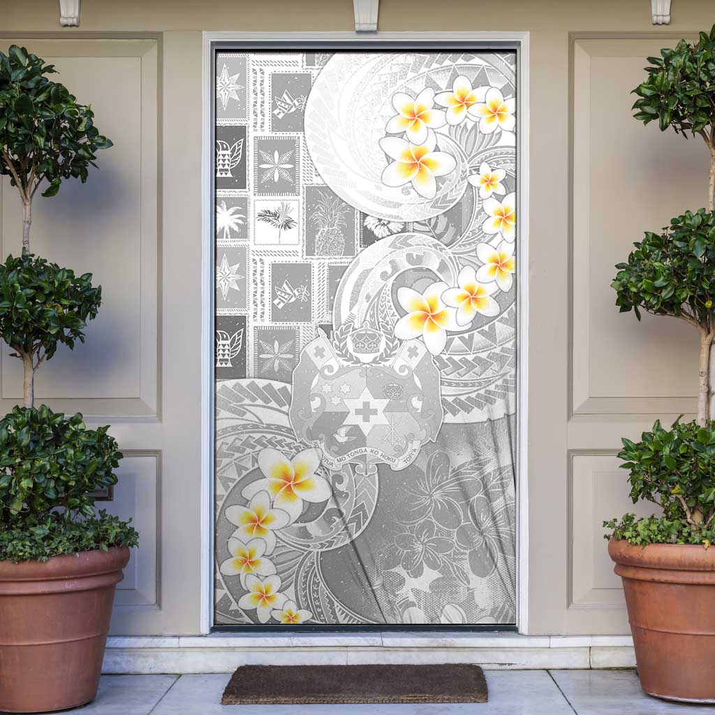 Tonga Christmas Door Cover Kilisimasi Fiefia Retro Style White LT05 White - Polynesian Pride