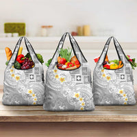 Tonga Christmas Grocery Bag Kilisimasi Fiefia Retro Style White LT05 3-pack One Size White - Polynesian Pride