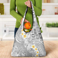 Tonga Christmas Grocery Bag Kilisimasi Fiefia Retro Style White LT05 - Polynesian Pride
