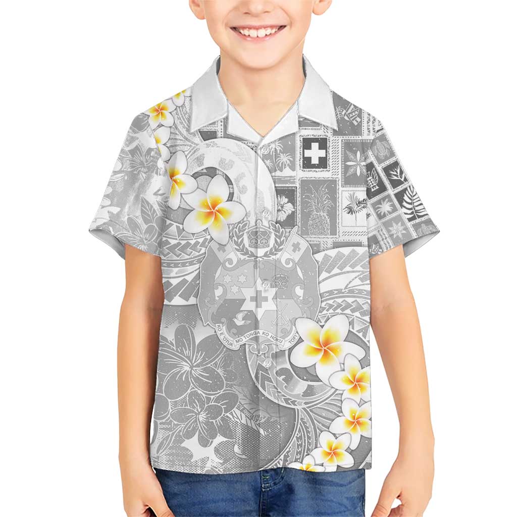 Tonga Christmas Kid Hawaiian Shirt Kilisimasi Fiefia Retro Style White LT05 Kid White - Polynesian Pride