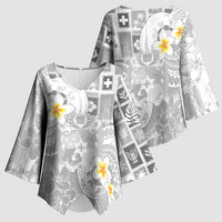 Tonga Christmas Kimono Sleeve Blouse Kilisimasi Fiefia Retro Style White LT05 - Polynesian Pride