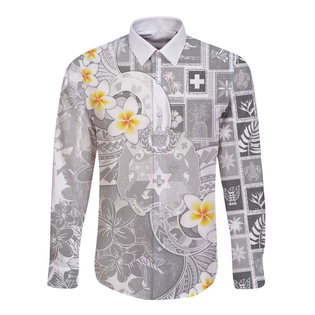 Tonga Christmas Long Sleeve Button Shirt Kilisimasi Fiefia Retro Style White LT05 Unisex White - Polynesian Pride