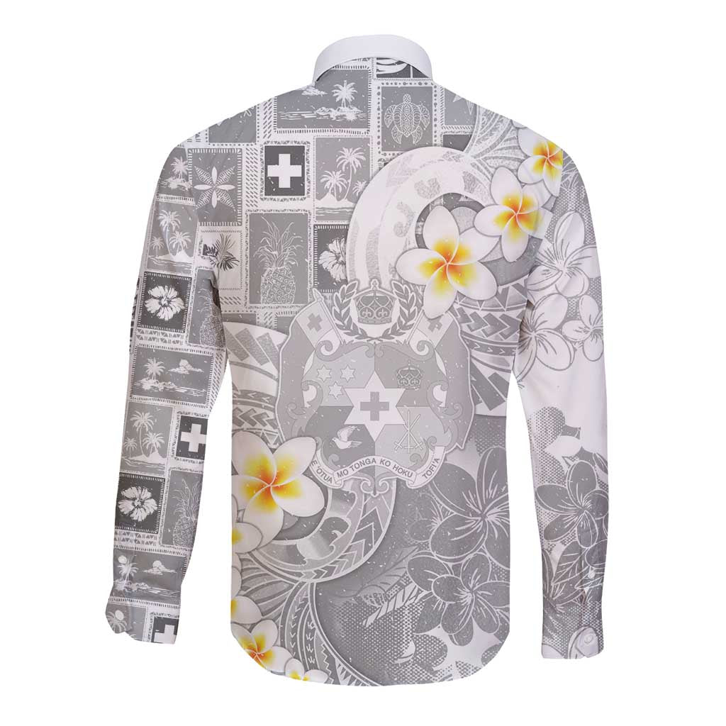 Tonga Christmas Long Sleeve Button Shirt Kilisimasi Fiefia Retro Style White LT05 - Polynesian Pride