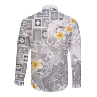 Tonga Christmas Long Sleeve Button Shirt Kilisimasi Fiefia Retro Style White LT05 - Polynesian Pride