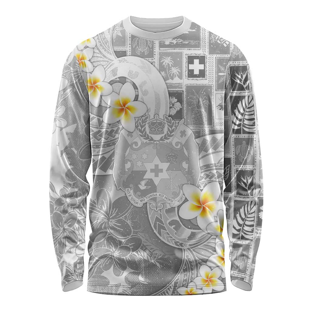 Tonga Christmas Long Sleeve Shirt Kilisimasi Fiefia Retro Style White LT05 Unisex White - Polynesian Pride